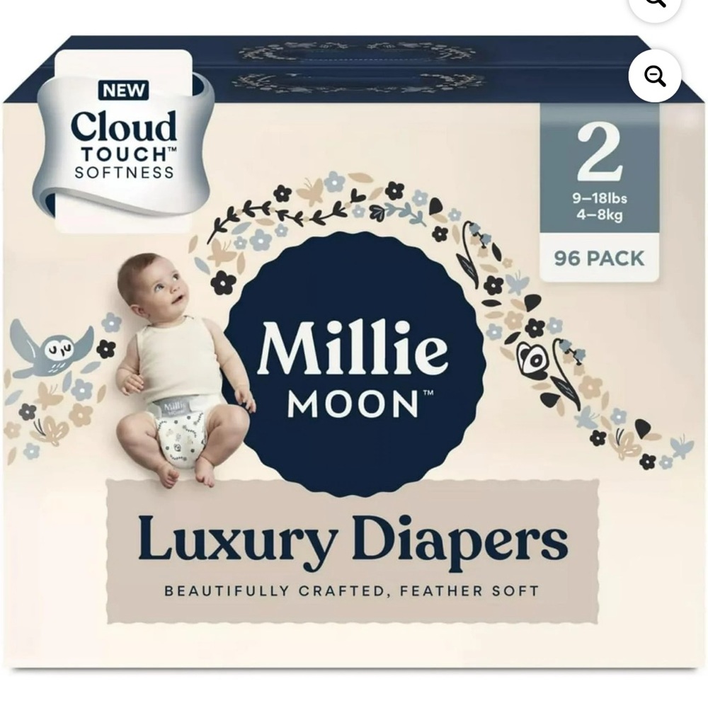 Luxury Diapers - 96 Pack, Cream